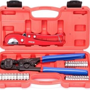 iCrimp Ratchet PEX Cinch Tool Kit – All-in-One Plumbing Crimping & Removal Tool Set
